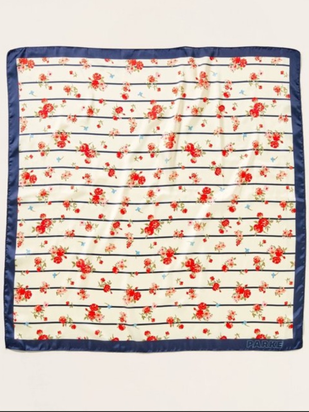 NWT Parke x Target Cream Floral Square Scarf - Picture 2 of 3